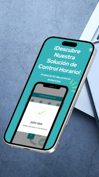 Pantalla de la app de control horario